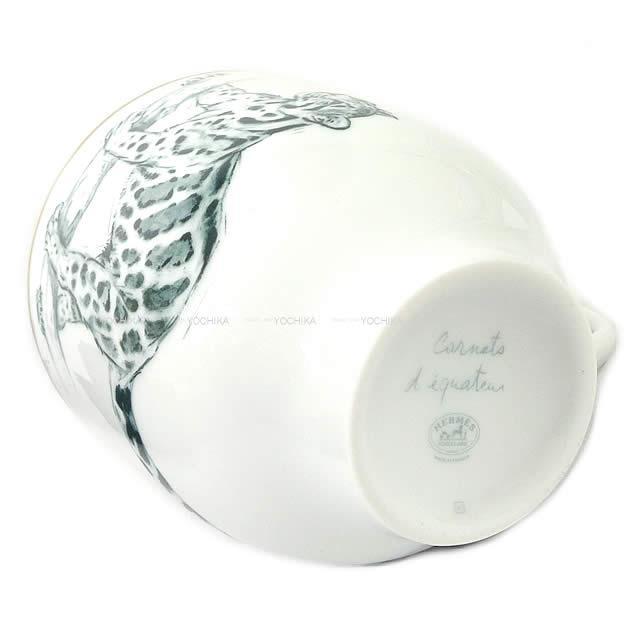 HERMES エルメス マグカップ 300ml "Chaine d'ancre" プラチナX白 陶器 新品