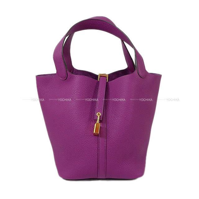 HERMES エルメス ハンドバッグ ピコタンロック 18 PM アネモネ トリヨンモーリス ゴールド金具 新品