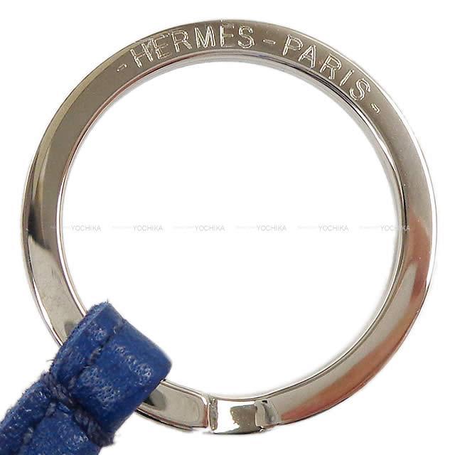 HERMES エルメス キーホルダー カルメン ブルーサフィール