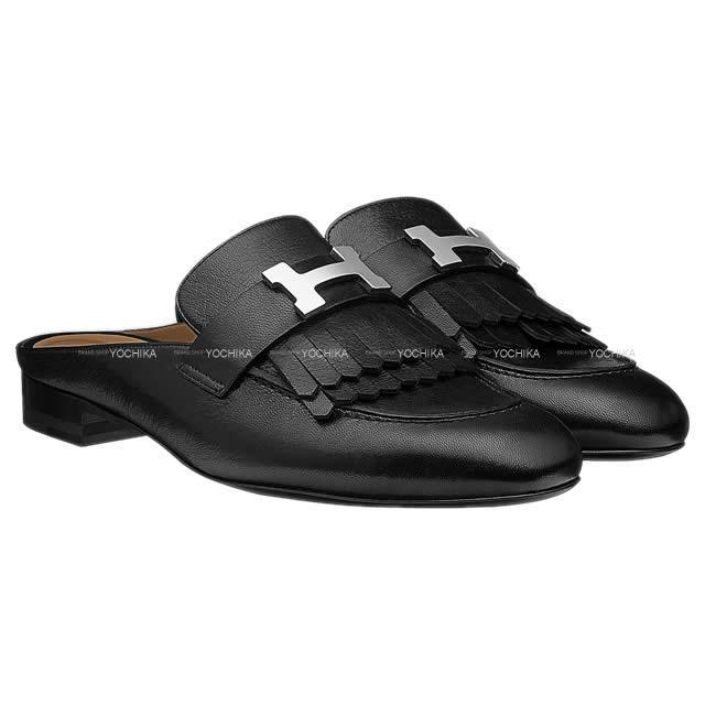 HERMES エルメス レディース H金具 フリンジ ミュール サンダル  