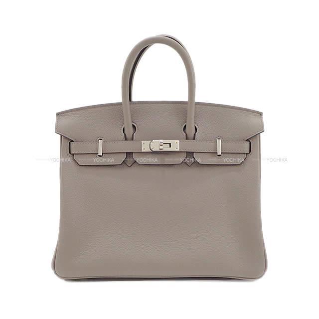 HERMES エルメス ハンドバッグ バーキン25 グリアスファルト トリヨンノヴィーヨ シルバー金具 新品