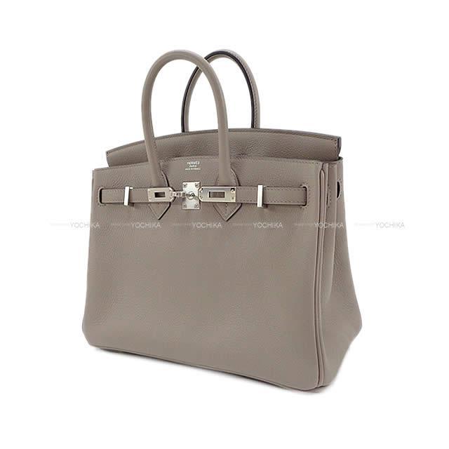 HERMES エルメス ハンドバッグ バーキン25 グリアスファルト トリヨンノヴィーヨ シルバー金具 新品