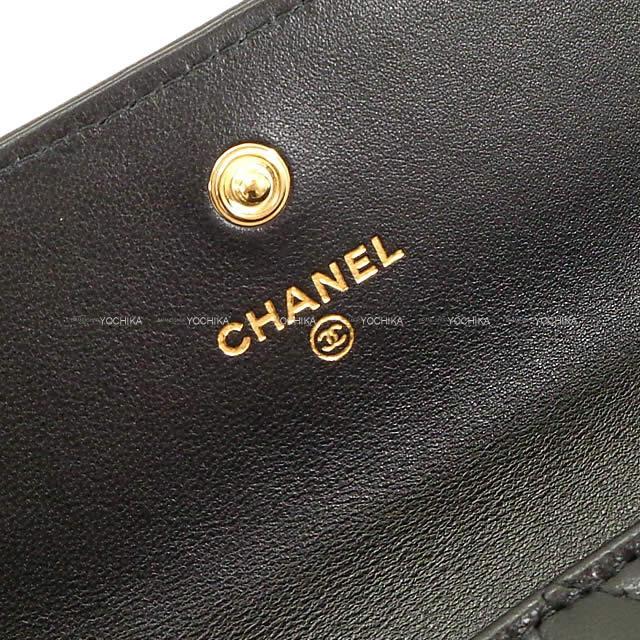 CHANEL シャネル マトラッセ ラムスキン レザー 長財布 黒 ココ