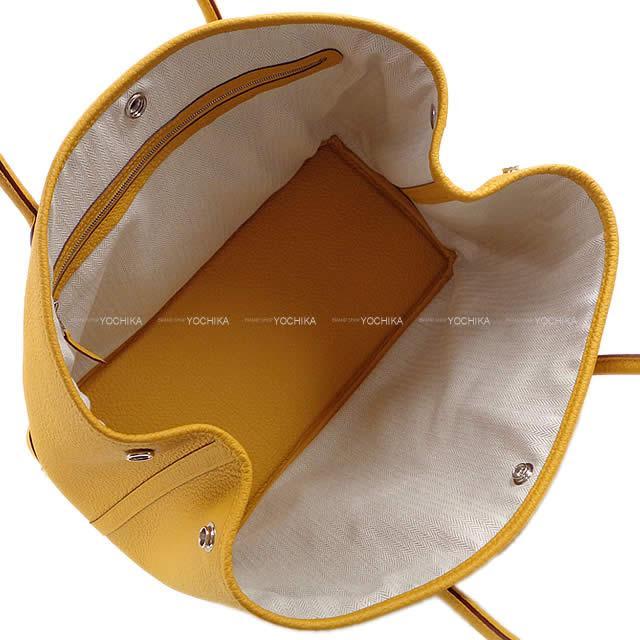 HERMES エルメス ハンドバッグ ガーデンパーティ 36 PM ジョーヌアンブル ヴァッシュカントリー シルバー金具 新品