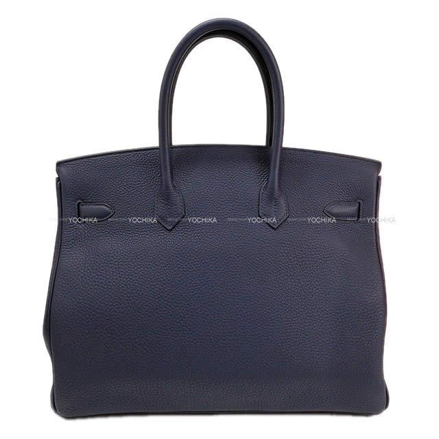 HERMES エルメス ハンドバッグ バーキン35 ブルーニュイ トゴ シルバー金具 展示新品