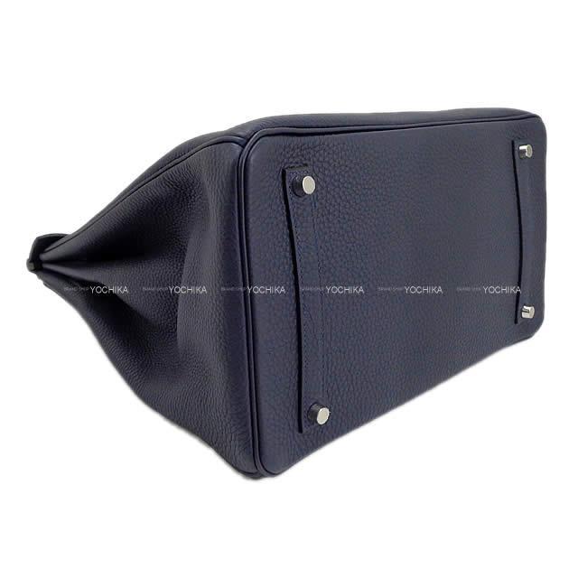 HERMES エルメス ハンドバッグ バーキン35 ブルーニュイ トゴ シルバー金具 展示新品