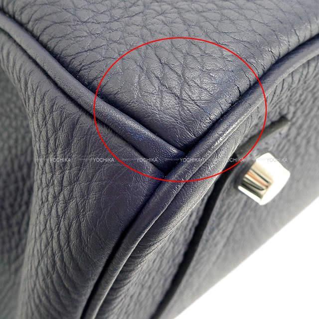 HERMES エルメス ハンドバッグ バーキン35 ブルーニュイ トゴ シルバー金具 展示新品