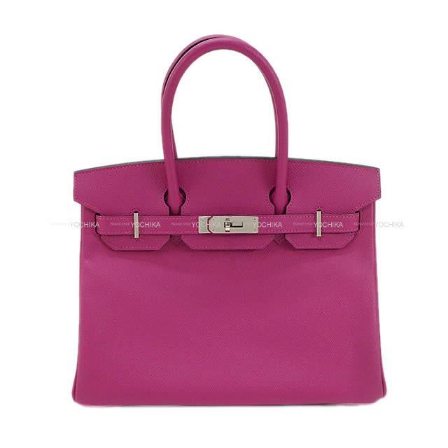 HERMES エルメス ハンドバッグ バーキン30 ローズパープル エプソン シルバー金具 展示新品
