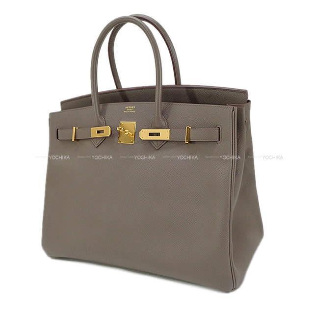 HERMES エルメス ハンドバッグ バーキン35 エタン エプソン ゴールド金具 新品未使用