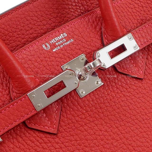 HERMES エルメス バーキン25 スペシャルオーダー ルージュカザック トリヨン シルバー金具 新品