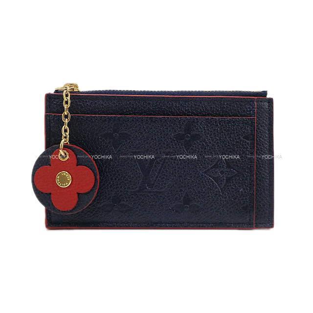 LOUIS VUITTON ルイ・ヴィトン "ポルトカルト ジップ" マリン モノグラムアンプラント ゴールド金具 M68338