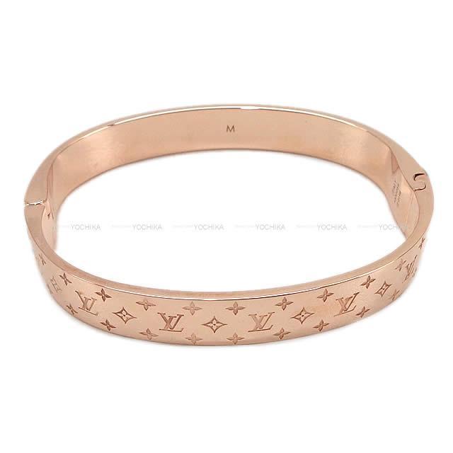 LOUIS VUITTON ルイ・ヴィトン バングル ブレスレット "カフナノグラム" #M ローズゴールド金具 M00254