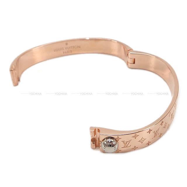 LOUIS VUITTON ルイ・ヴィトン バングル ブレスレット "カフナノグラム" #M ローズゴールド金具 M00254