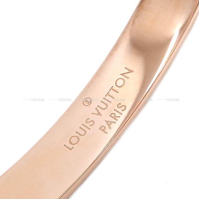 LOUIS VUITTON ルイ・ヴィトン バングル ブレスレット "カフナノグラム" #M ローズゴールド金具 M00254