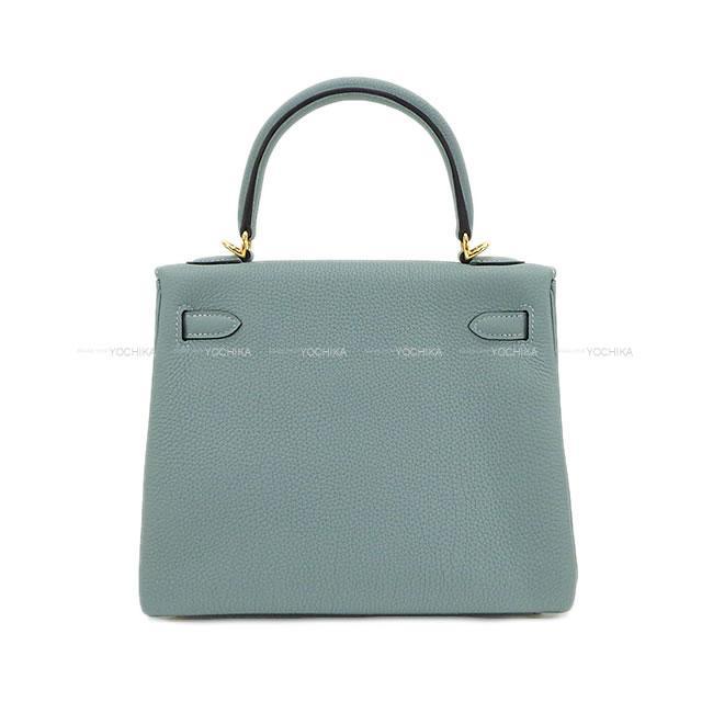 HERMES エルメス ハンドバッグ ケリー25 内縫い シエル トゴ ゴールド金具 新品