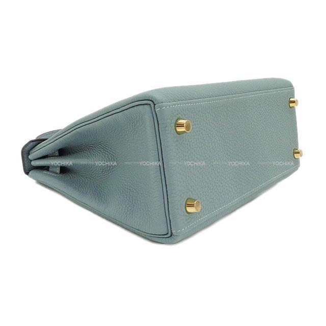 HERMES エルメス ハンドバッグ ケリー25 内縫い シエル トゴ ゴールド金具 新品