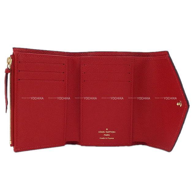 LOUIS VUITTON ルイ・ヴィトン コンパクト 財布 ポルトフォイユ・ヴィクトリーヌ スカーレット M63701 新品