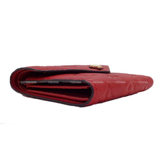 【新品級】ルイヴィトン アンプラント ヴィクトリーヌ レッド 赤 三つ折り財布 LOUIS VUITTON ルイヴィトン モノグラム アンプラント