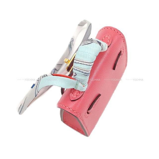 エルメス ミニミニ バッグチャーム ケリー トゥイリー(ツイリー) ローズリップスティック  ゴールド金具 新品