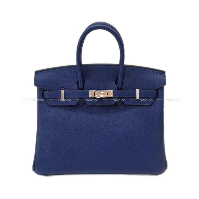 HERMES エルメス ハンドバッグ バーキン25 ブルーサフィール(ブルーサファイア) トリヨンノヴィーヨ シルバー金具 新品