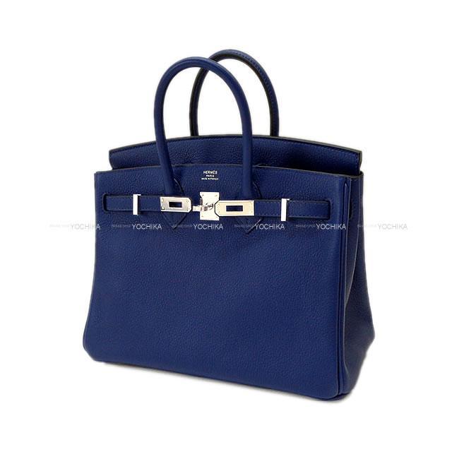 HERMES エルメス ハンドバッグ バーキン25 ブルーサフィール(ブルーサファイア) トリヨンノヴィーヨ シルバー金具 新品