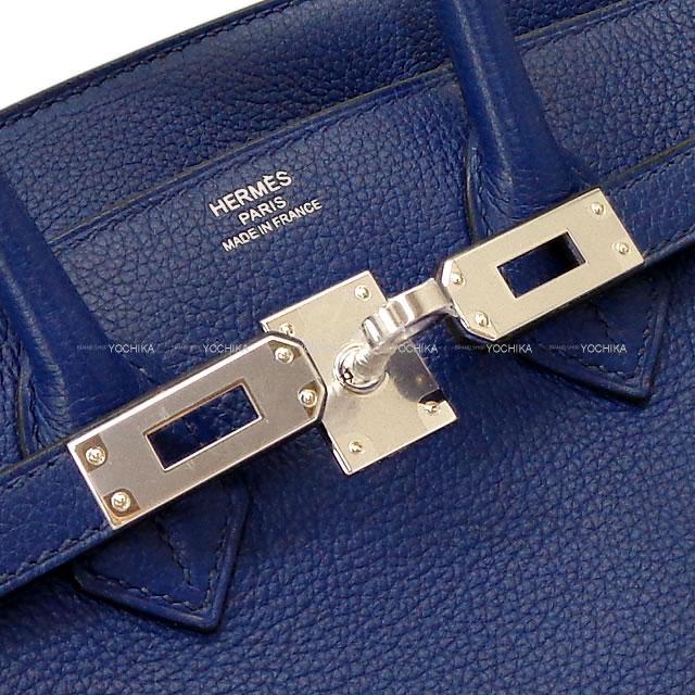 HERMES エルメス ハンドバッグ バーキン25 ブルーサフィール(ブルーサファイア) トリヨンノヴィーヨ シルバー金具 新品