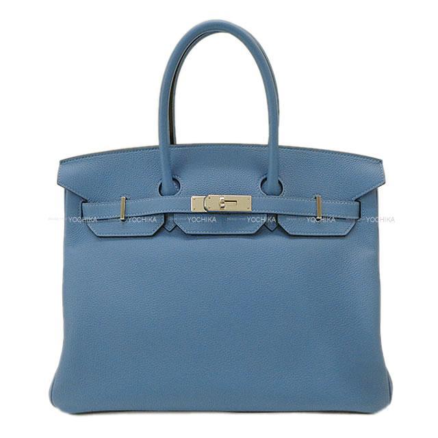 HERMES エルメス ハンドバッグ バーキン35 ブルーアズール トゴ