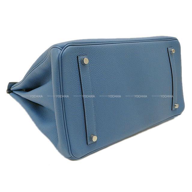 HERMES エルメス ハンドバッグ バーキン35 ブルーアズール トゴ シルバー金具 新品