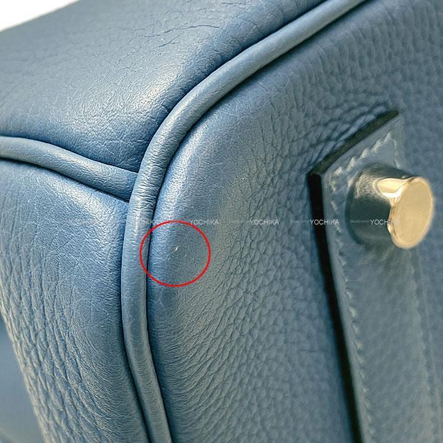 HERMES エルメス ハンドバッグ バーキン35 ブルーアズール トゴ シルバー金具 新品