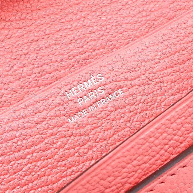 HERMES エルメス 長財布 ベアンスフレ ローズデテ(ローズエテ) シェーブル シルバー金具 新品