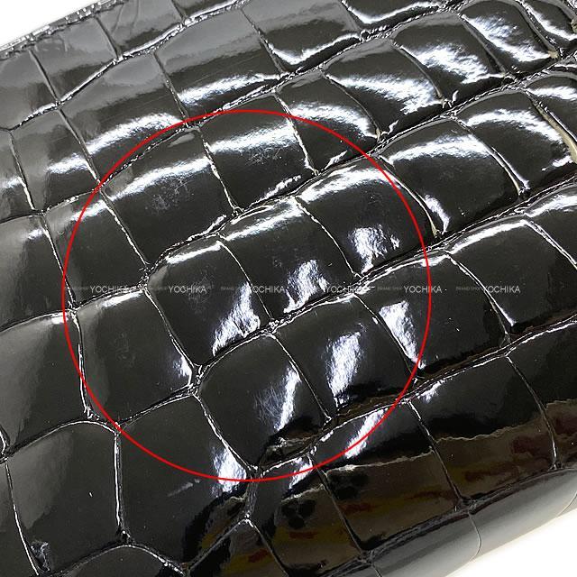 HERMES エルメス 長財布 アザップロング 黒(ブラック) クロコダイル アリゲーター シルバー金具 展示新品