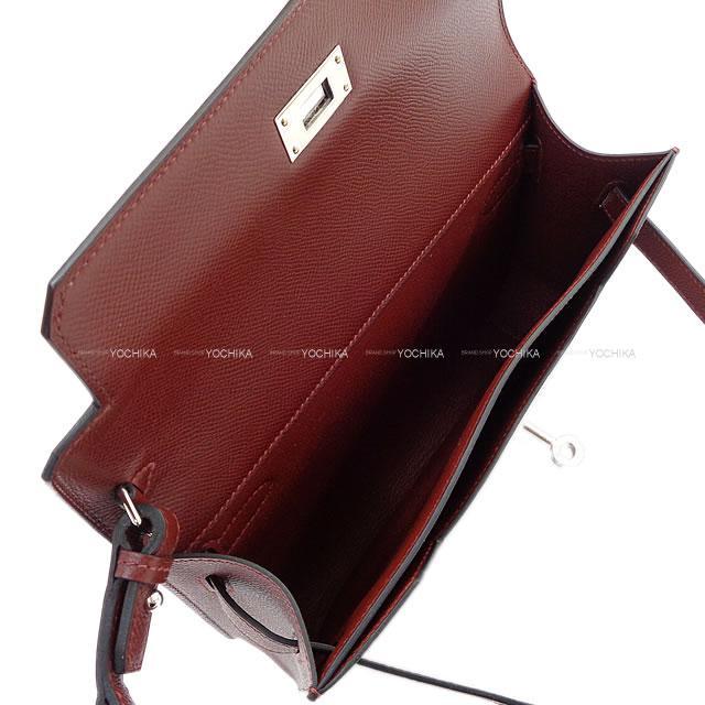 HERMES エルメス クラッチポーチ バッグ "ケリーデペッシュ25" ルージュアッシュ エプソン シルバー金具 新品