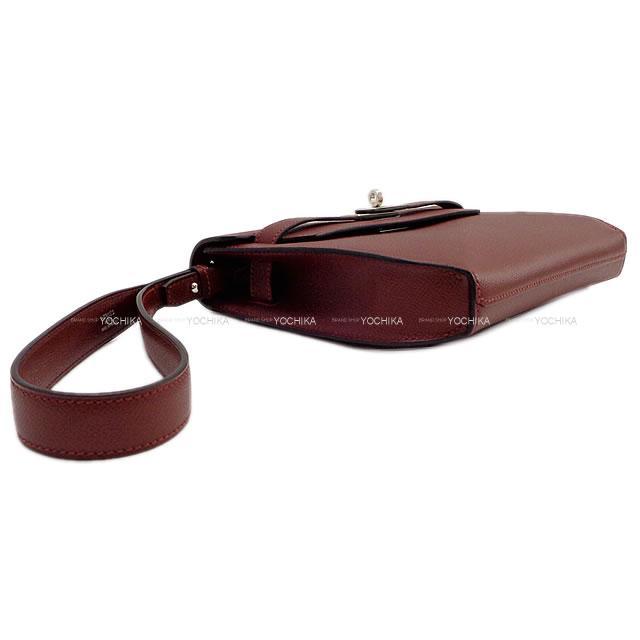 HERMES エルメス クラッチポーチ バッグ "ケリーデペッシュ25" ルージュアッシュ エプソン シルバー金具 新品