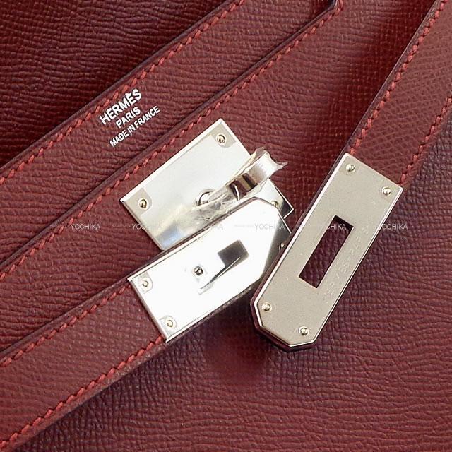 HERMES エルメス クラッチポーチ バッグ "ケリーデペッシュ25" ルージュアッシュ エプソン シルバー金具 新品