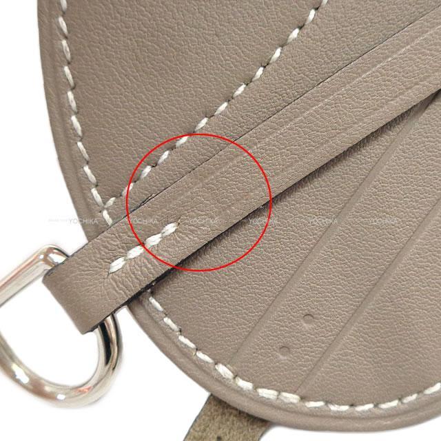 HERMES エルメス バッグチャーム "パドック セーラー(鞍)" グリアスファルト スイフト シルバー金具 新品未使用