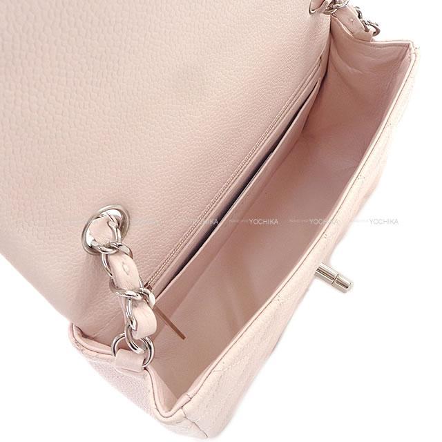 CHANEL シャネル ミニマトラッセ20 チェーン ショルダーバッグ ベビーピンク キャビアスキン A69900 展示新品