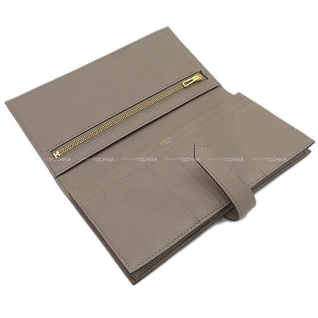 HERMES エルメス 長財布 ベアンスフレ グリアスファルト エプソン ゴールド金具 新品未使用