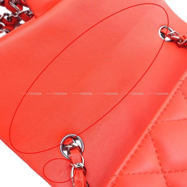 CHANEL シャネル ミニマトラッセ20 チェーン ショルダーバッグ レッド ラムスキン シルバー金具 A69900 展示新品