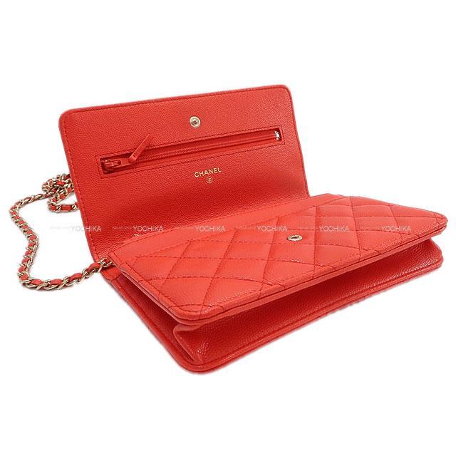Chanel シャネル マトラッセ チェーン ウォレット ショルダーバッグ レッド キャビアスキン シルバー金具 A 新品同様 中古 Chanel シャネル マトラッセ チェーン ウォレット ショルダーバッグ レッド キャビアスキン シルバー金具 A 新品同様 中古