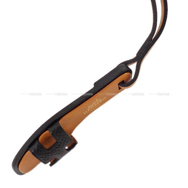 HERMES エルメス バッグチャーム "オラン ナノ" 黒(ブラック)/ナチュラルサブレ/黒 エプソン/ヴォーバトラー