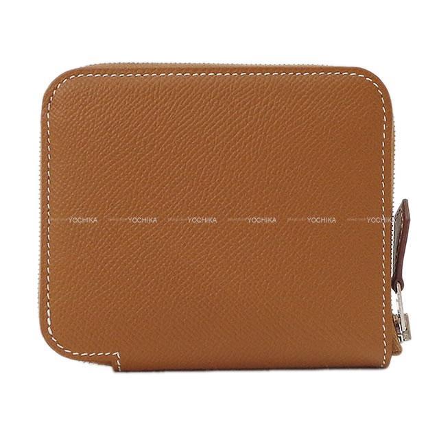 HERMES エルメス アザップ シルクイン コンパクト 財布 "アニマポリス" ゴールド/ブルーデュノール エプソン