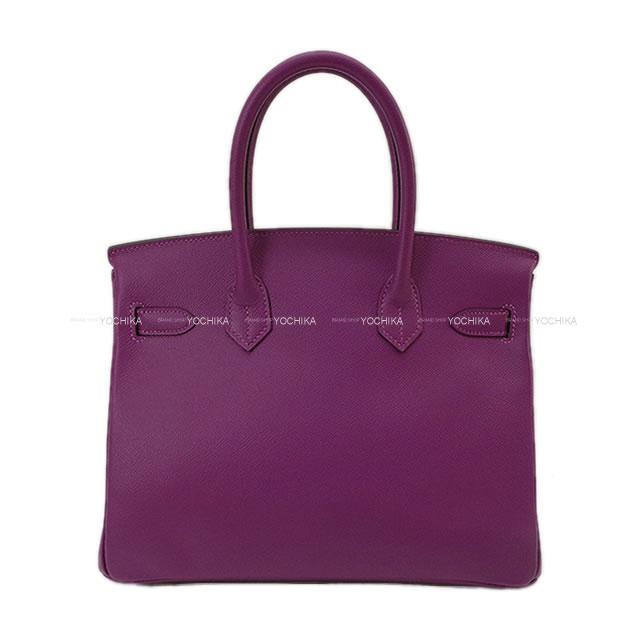 HERMES エルメス ハンドバッグ バーキン30 アネモネ エプソン シルバー金具 新品