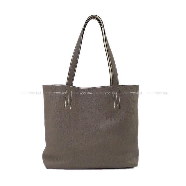 HERMES エルメス リバーシブル トートバッグ ドゥブルセンス(ドゥブルサンス) 36 エタン/ベトン トリヨン 新品未使用
