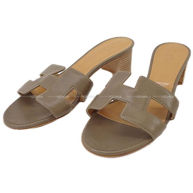 HERMES エルメス レディース Hモチーフ ヒール付 サンダル 