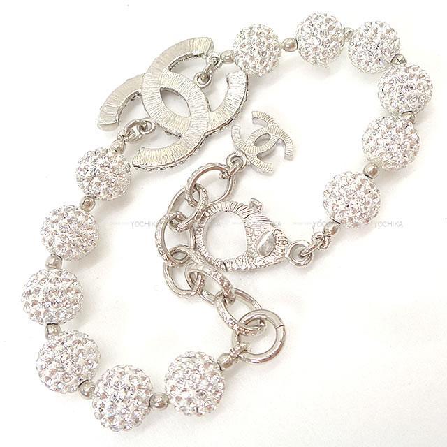 CHANEL シャネル ココマーク ラインストーン ミラーボール ブレスレット B18S シルバー金具 新品未使用