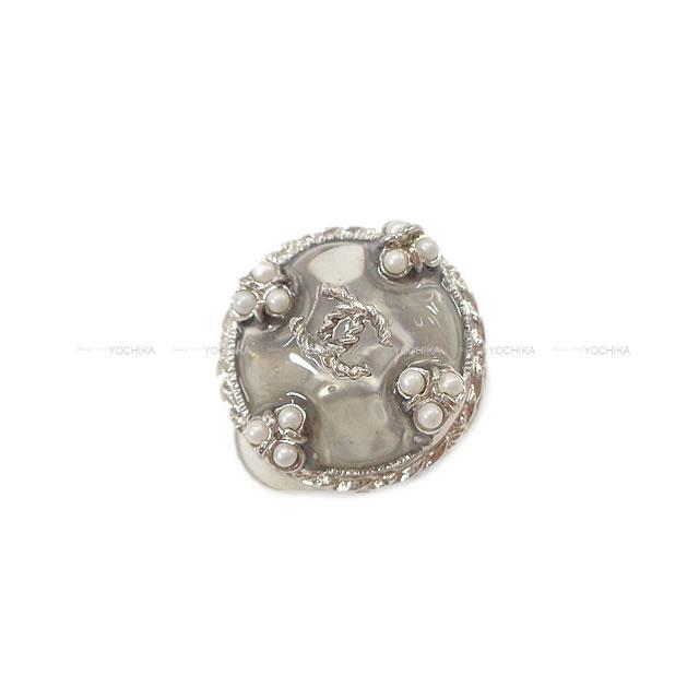 CHANEL シャネル ココマーク クリアドーム ミニパール付 イヤリング シルバー/クリア A63469 新品未使用