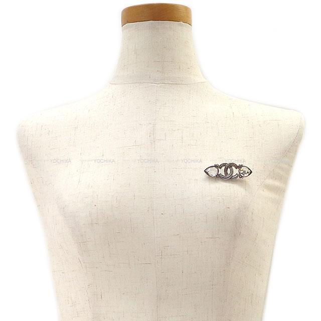 CHANEL シャネル ココマーク ドロップ クリスタル ブローチ メタルシルバー B15K メタルシルバー金具 新品未使用