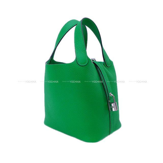 HERMES エルメス ハンドバッグ ピコタンロック 18 PM バンブー トリヨン シルバー金具 新品