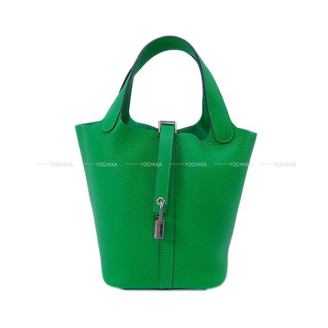 HERMES エルメス ハンドバッグ ピコタンロック 18 PM バンブー トリヨン シルバー金具 新品