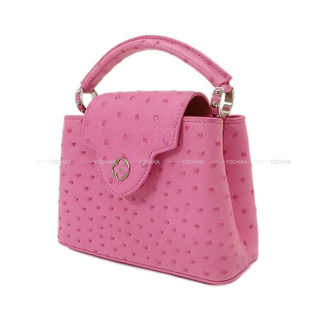 LOUIS VUITTON ルイ・ヴィトン ハンドバッグ ”カプシーヌ ミニ" ピンク オーストリッチ N94089 新品